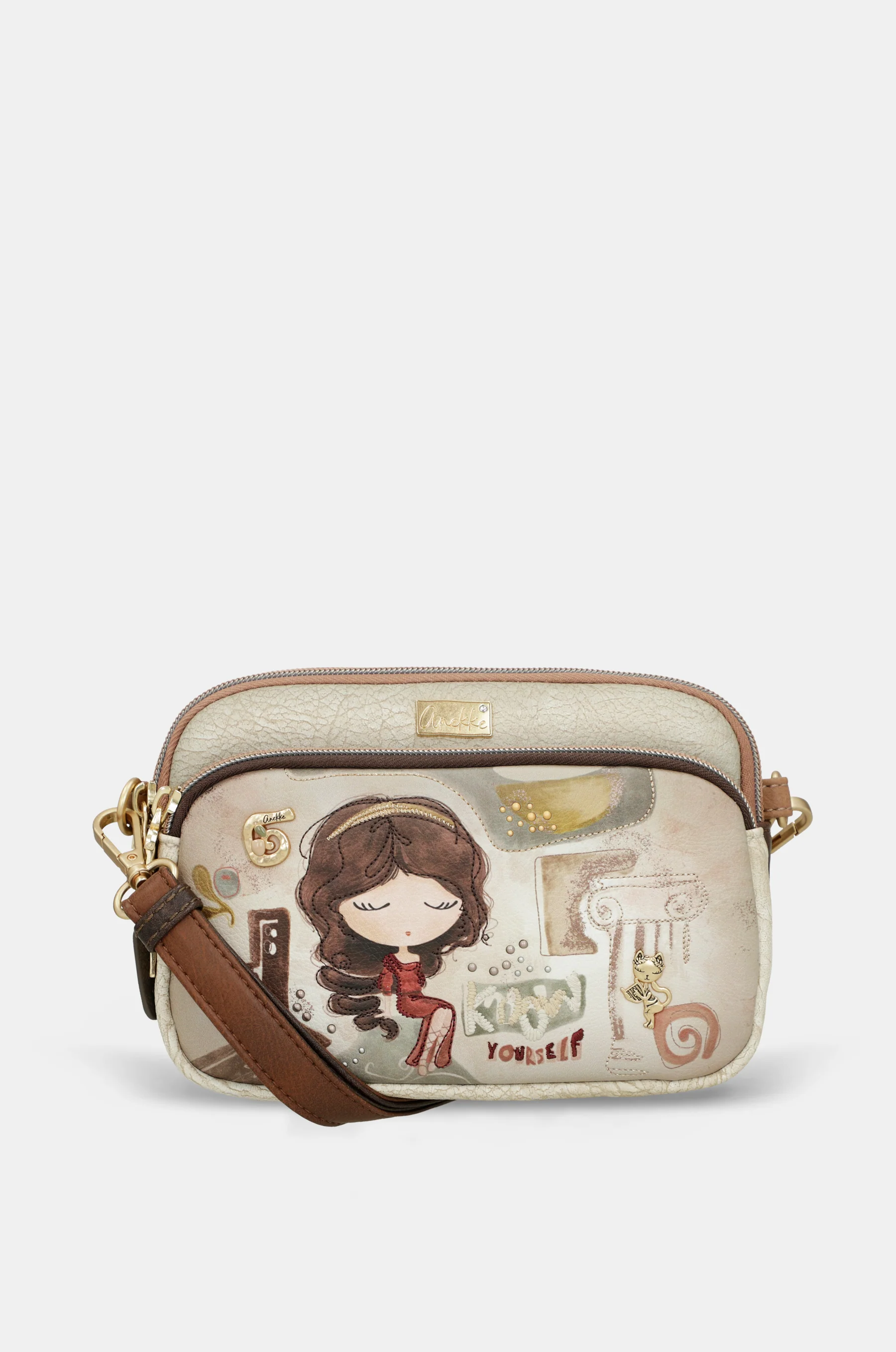 Small triple-compartment crossbody bag Muse - Image 10