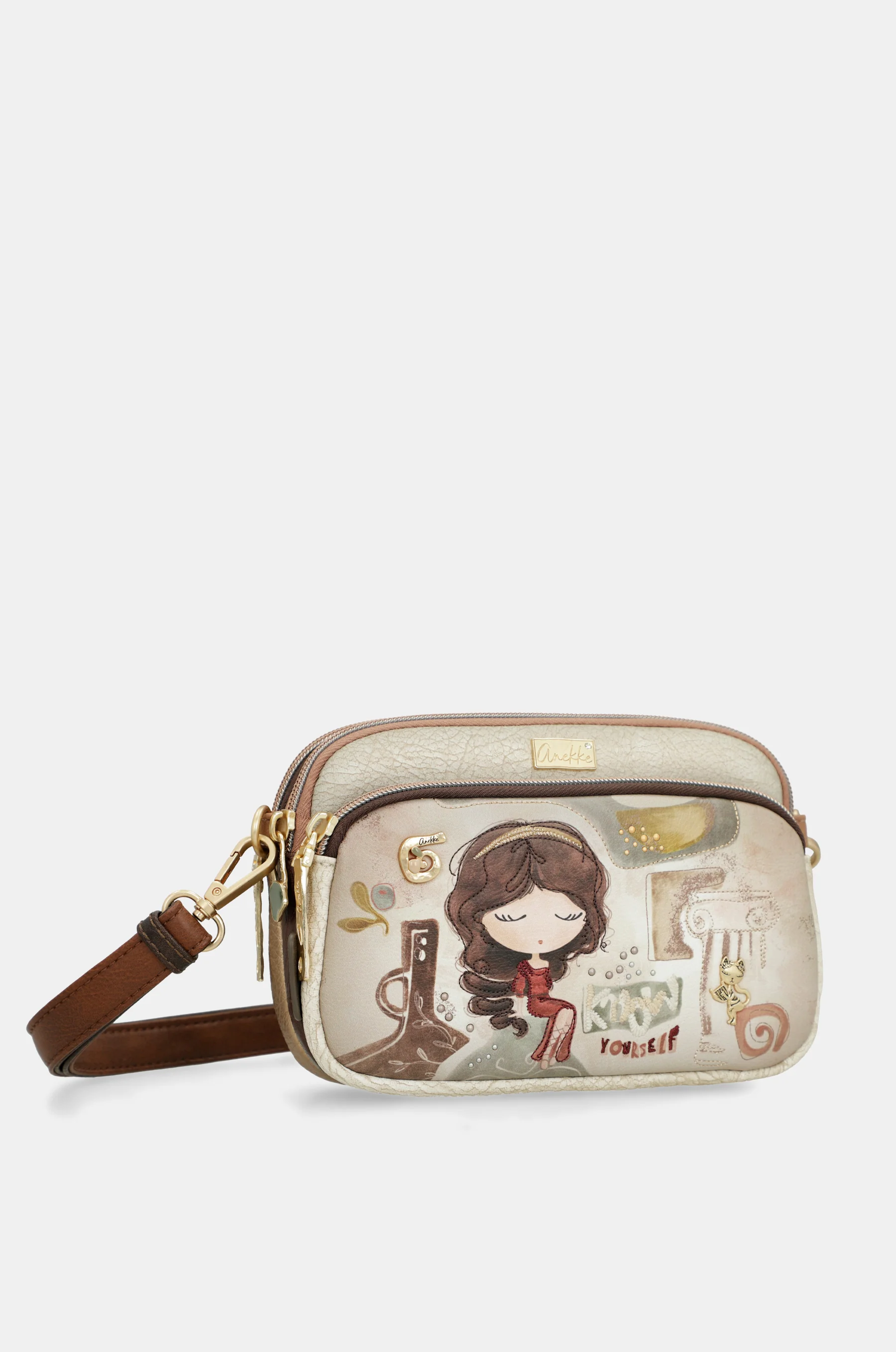 Small triple-compartment crossbody bag Muse - Image 11