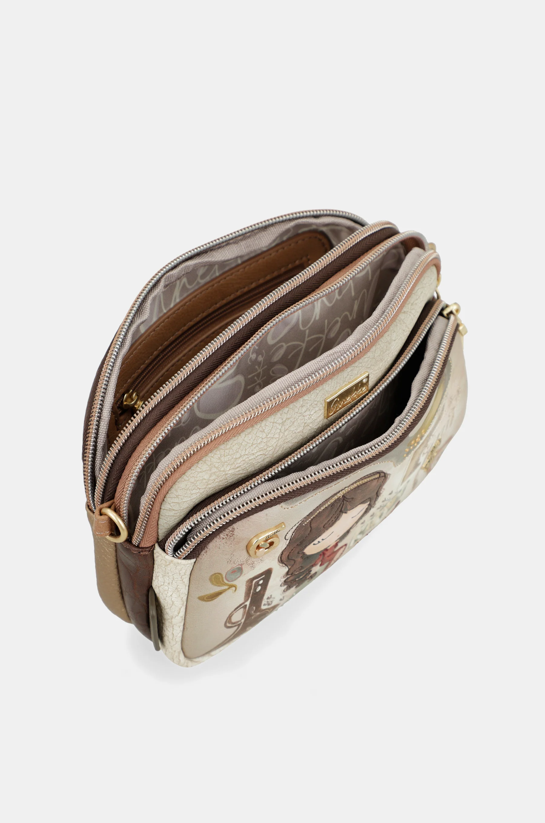 Small triple-compartment crossbody bag Muse - Image 8