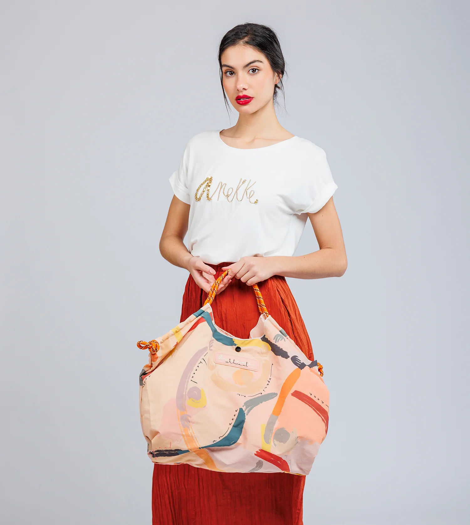 Smart printed beach bag - Image 4