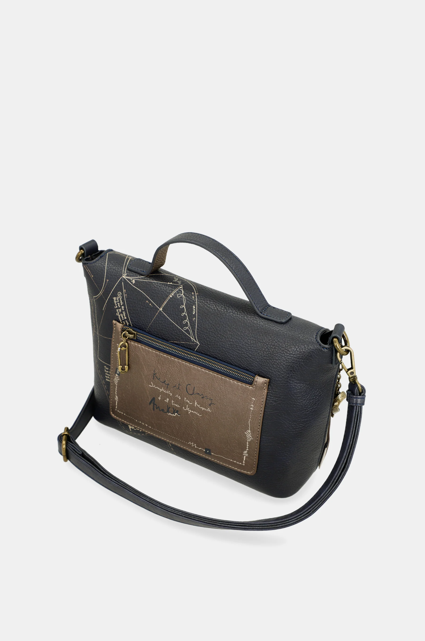Studio crossbody bag with flap and short handle - Image 8