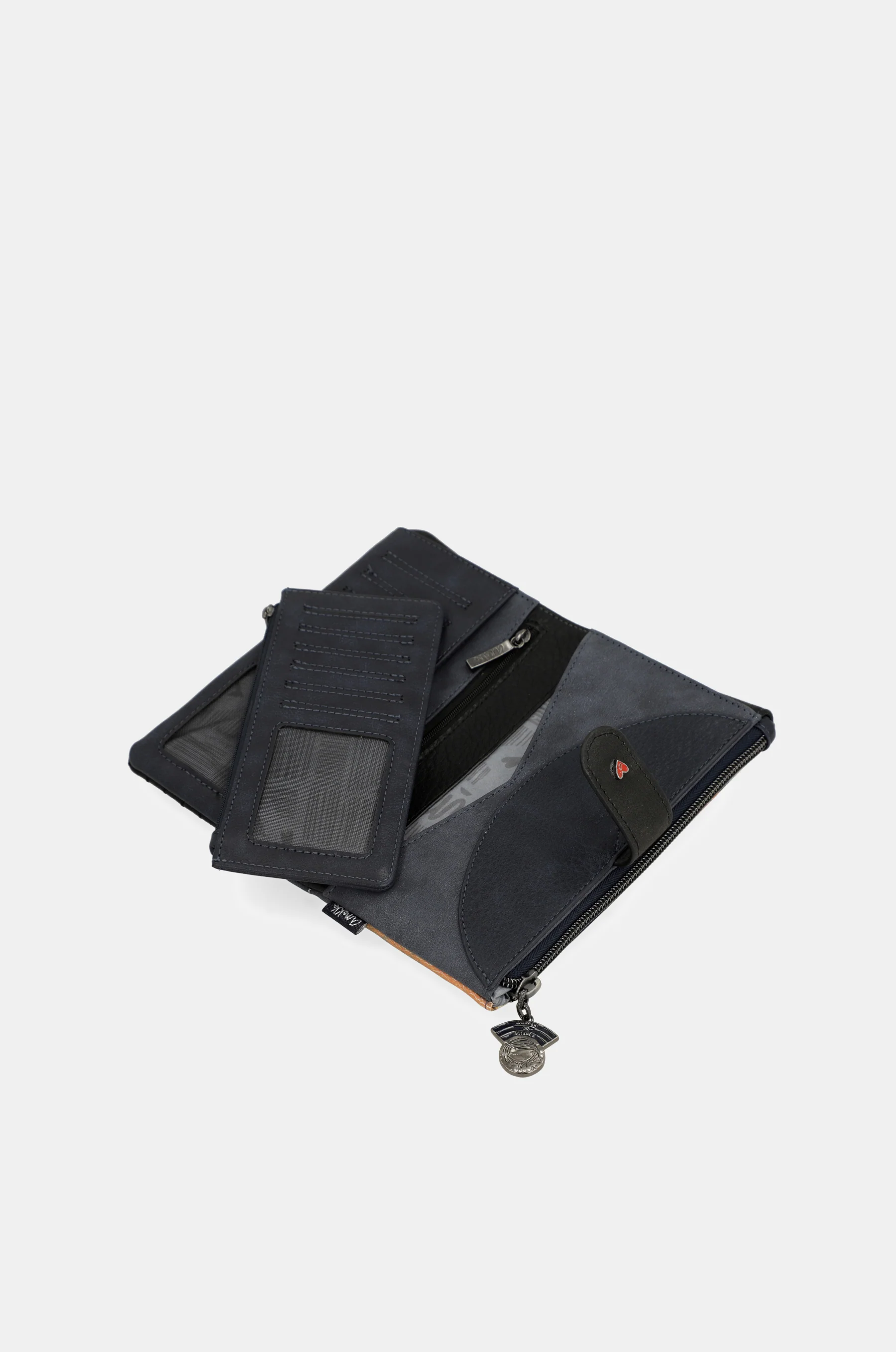 Studio navy blue flexible large RFID wallet - Image 10