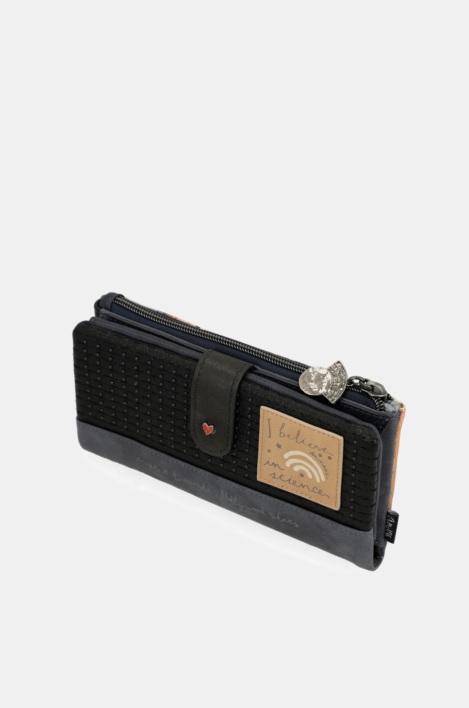 Studio navy blue flexible large RFID wallet - Image 7