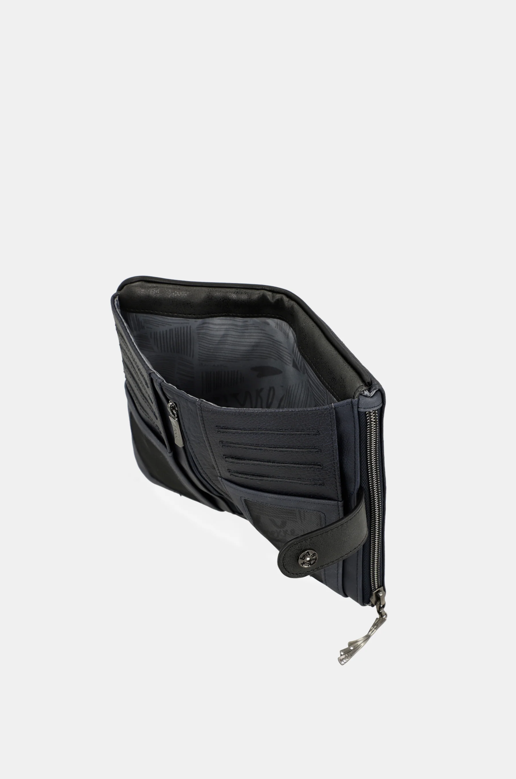 Studio navy blue flexible RFID wallet - Image 10