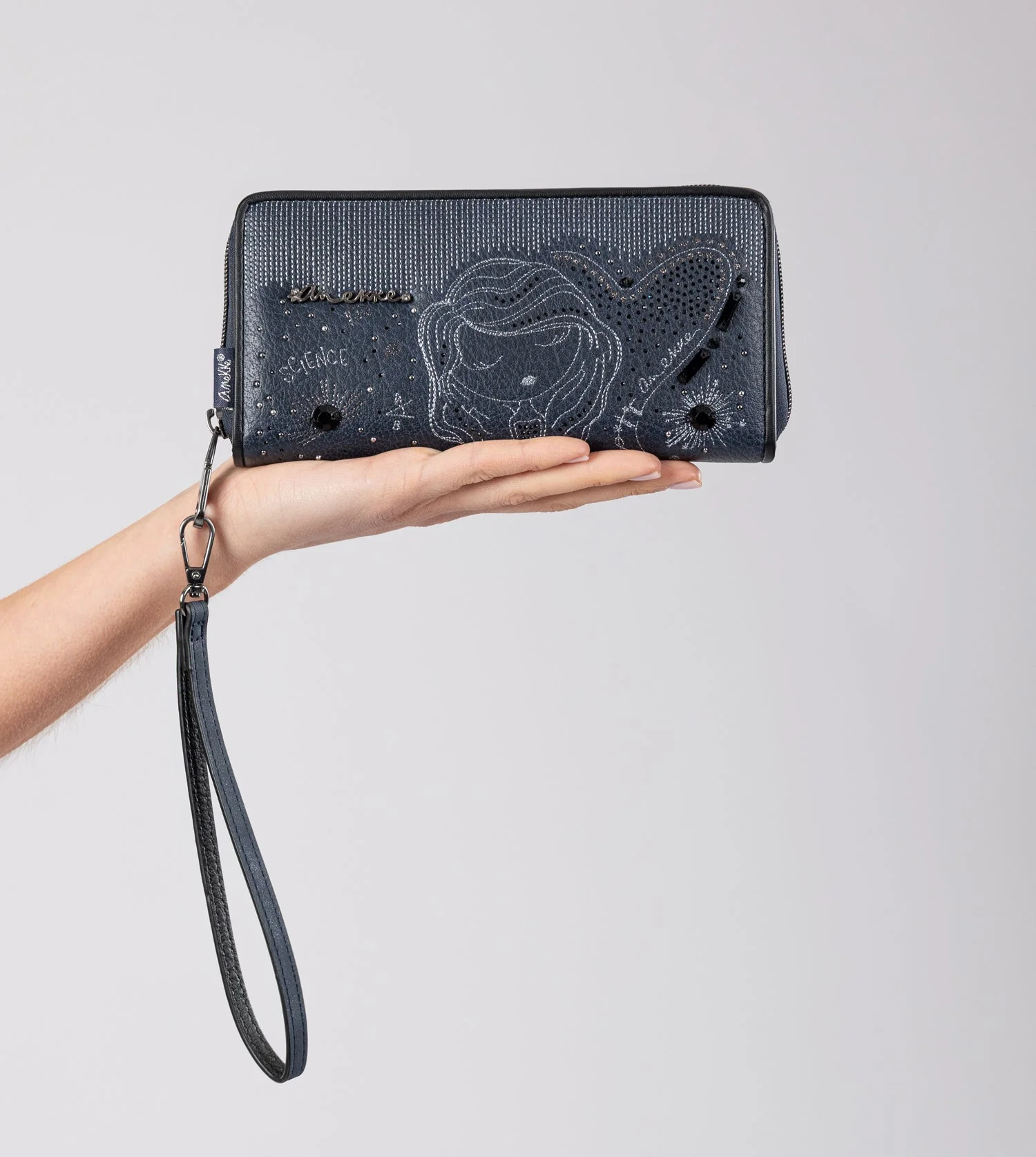 Studio navy blue large RFID wallet - Image 6