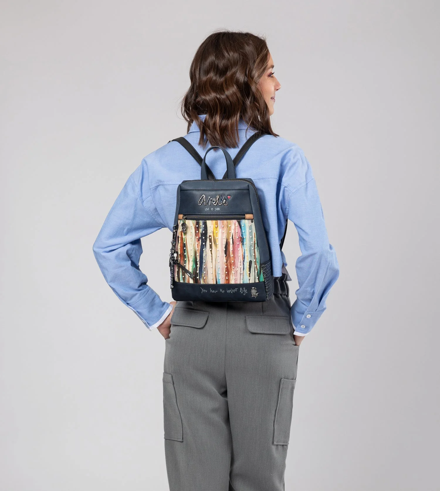 Studio navy blue pearl backpack - Image 6