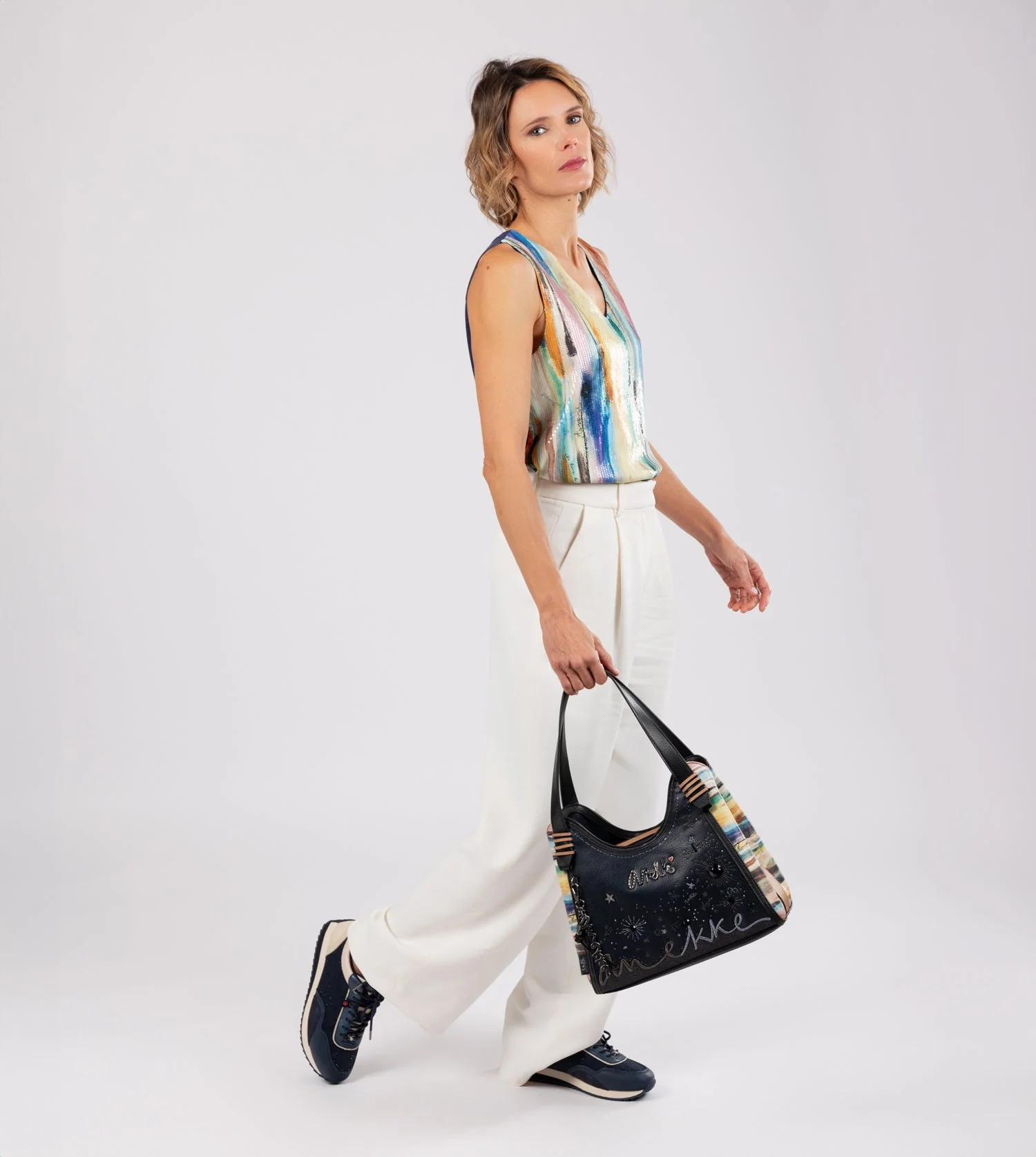 Studio navy blue shoulder bag - Image 9