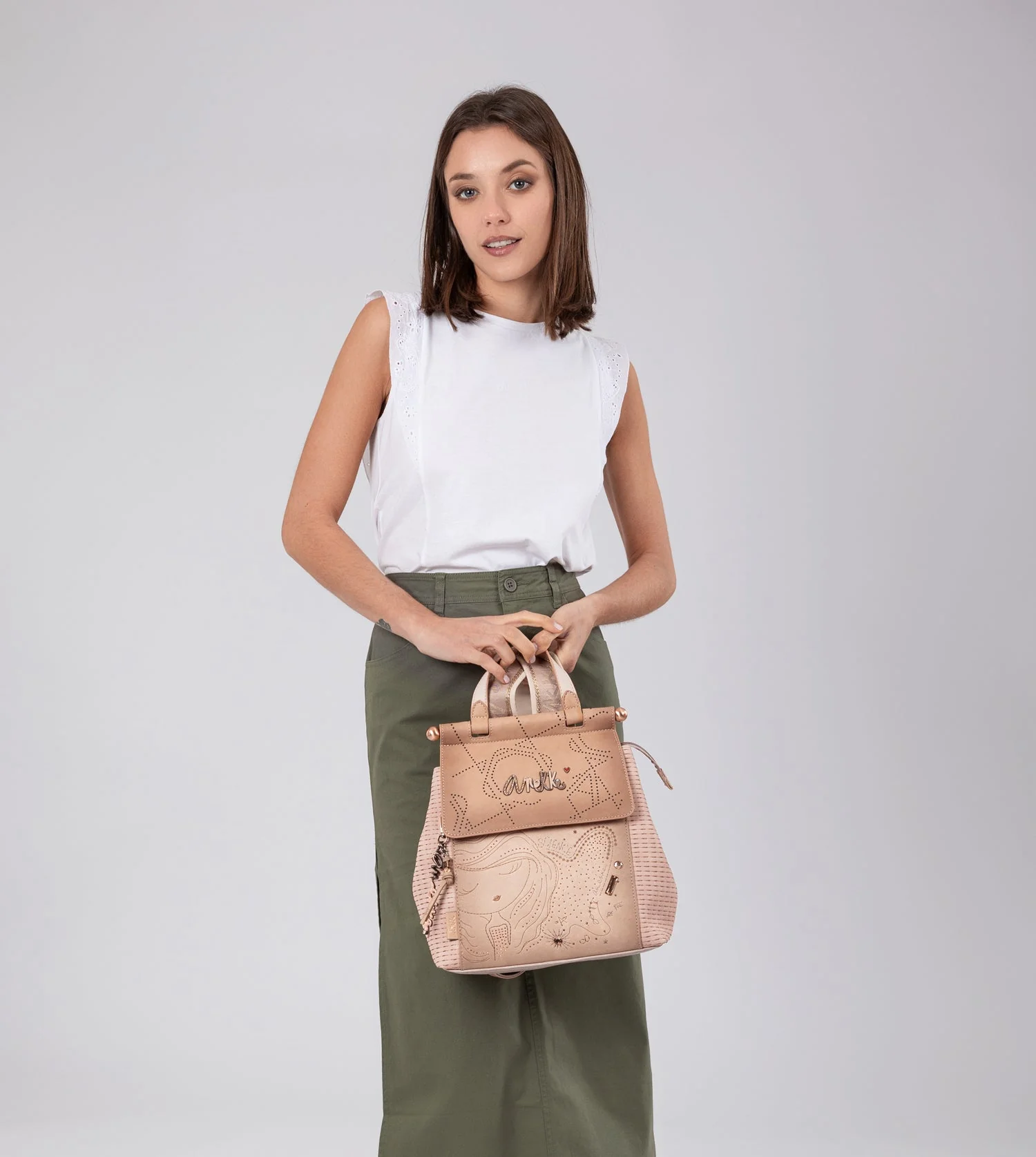Studio nude backpack with flap - Image 6