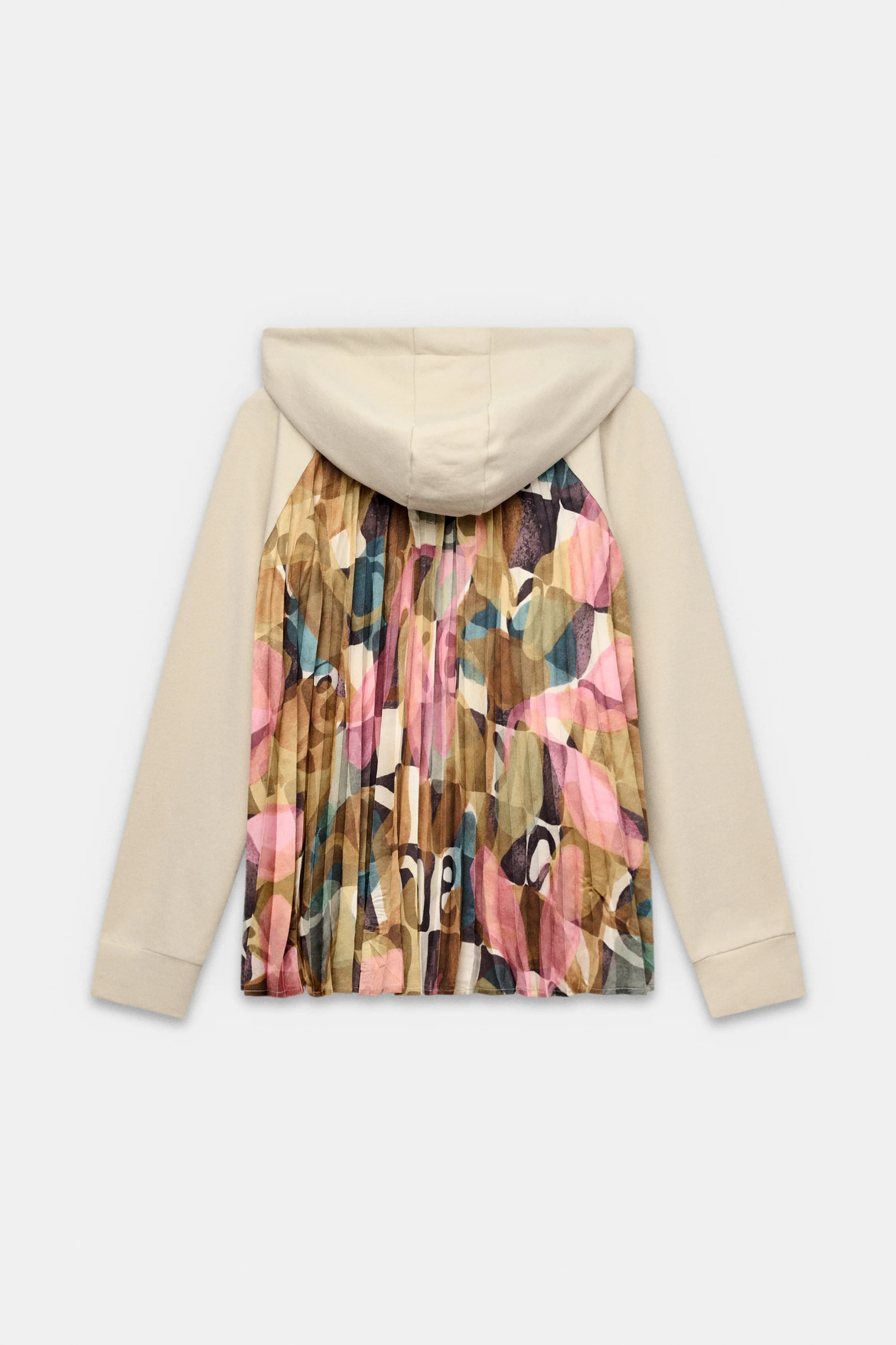 Sweatshirt with pleated hood - Image 3