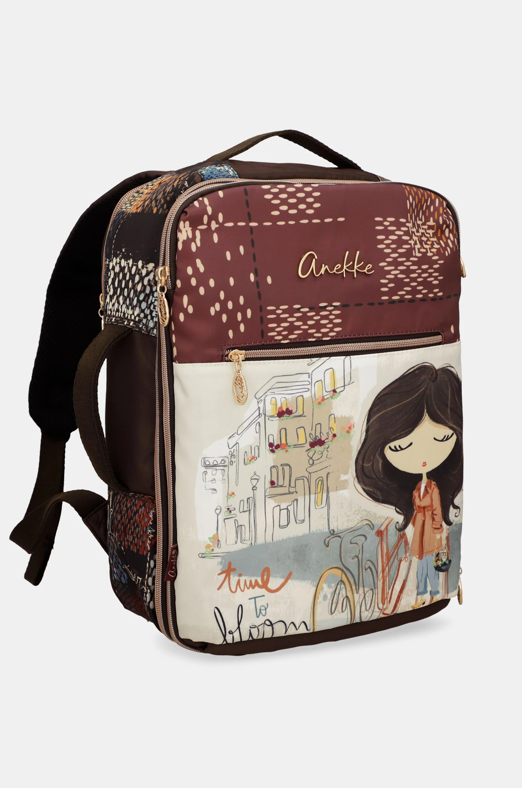 Printed travel backpack Tulip - Image 2