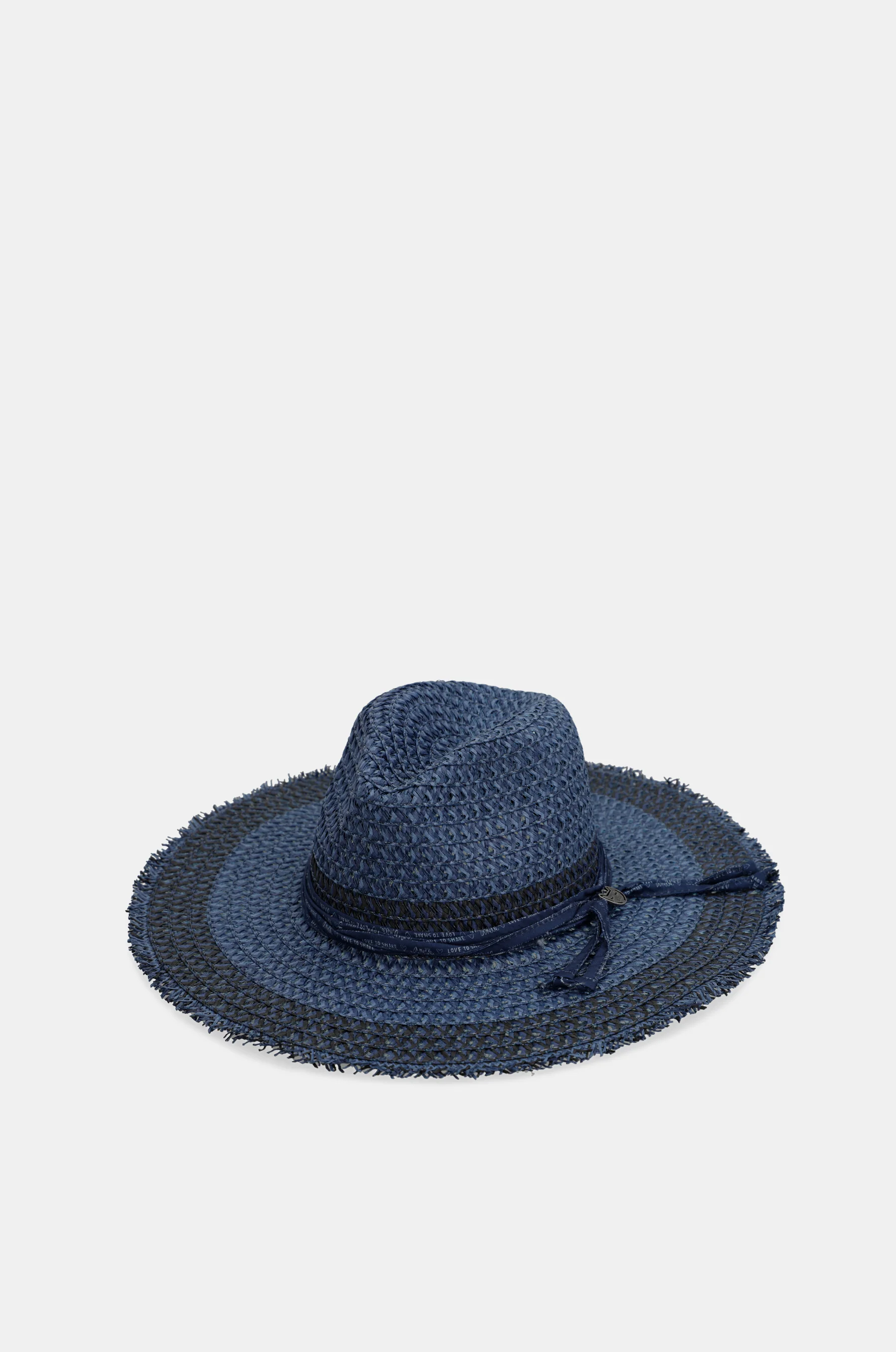 Two-tone raffia hat - Image 3