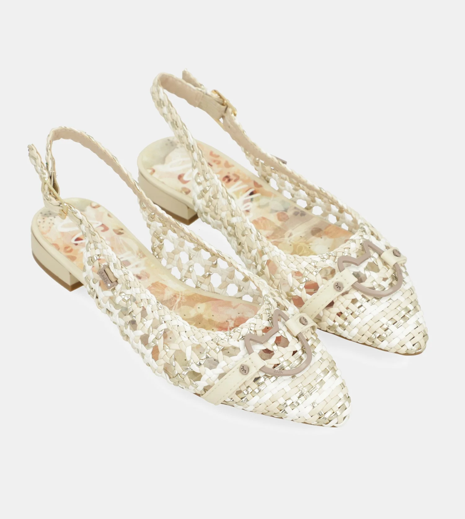 White and pink slingback ballet flats - Image 3