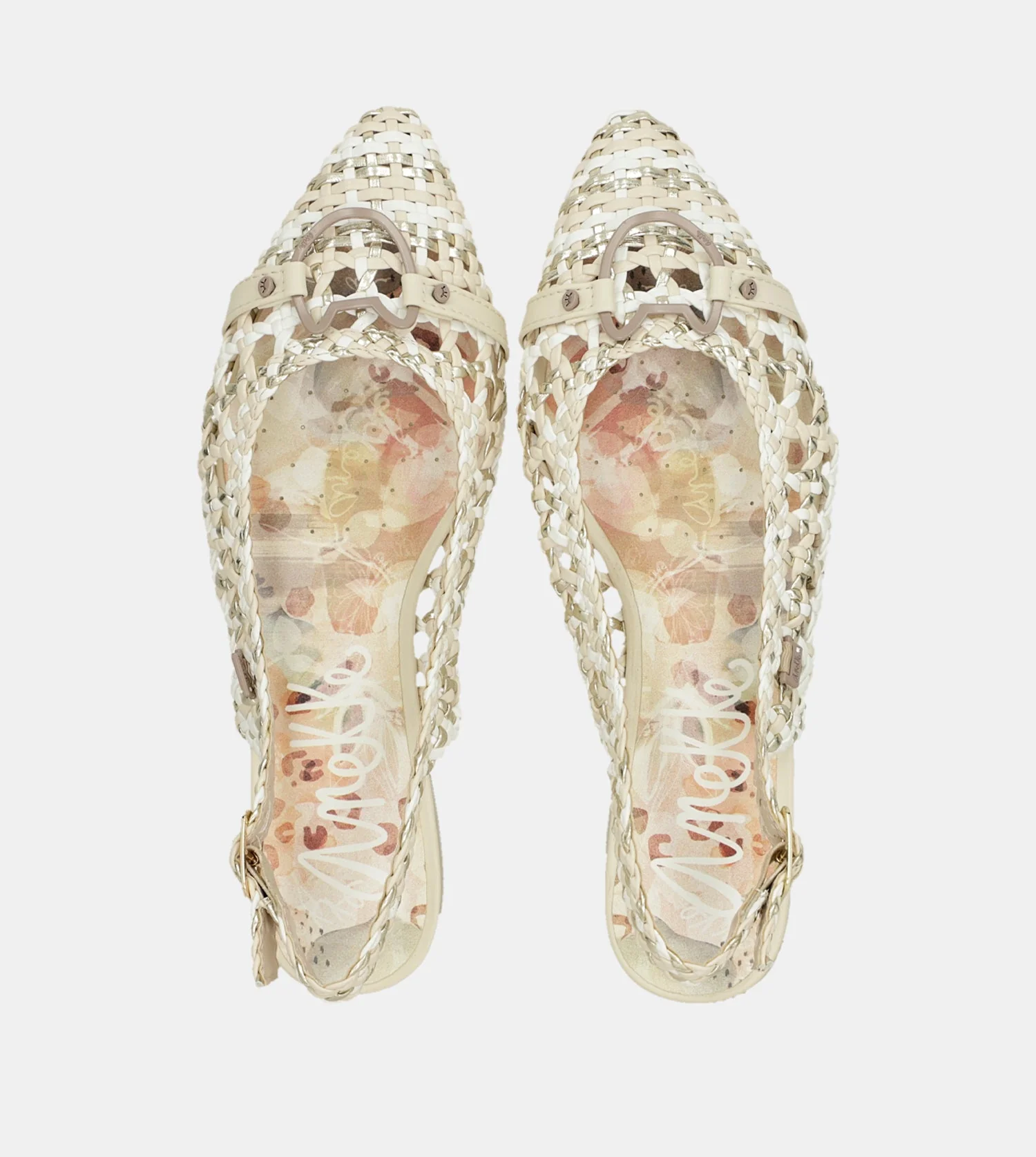White and pink slingback ballet flats - Image 4
