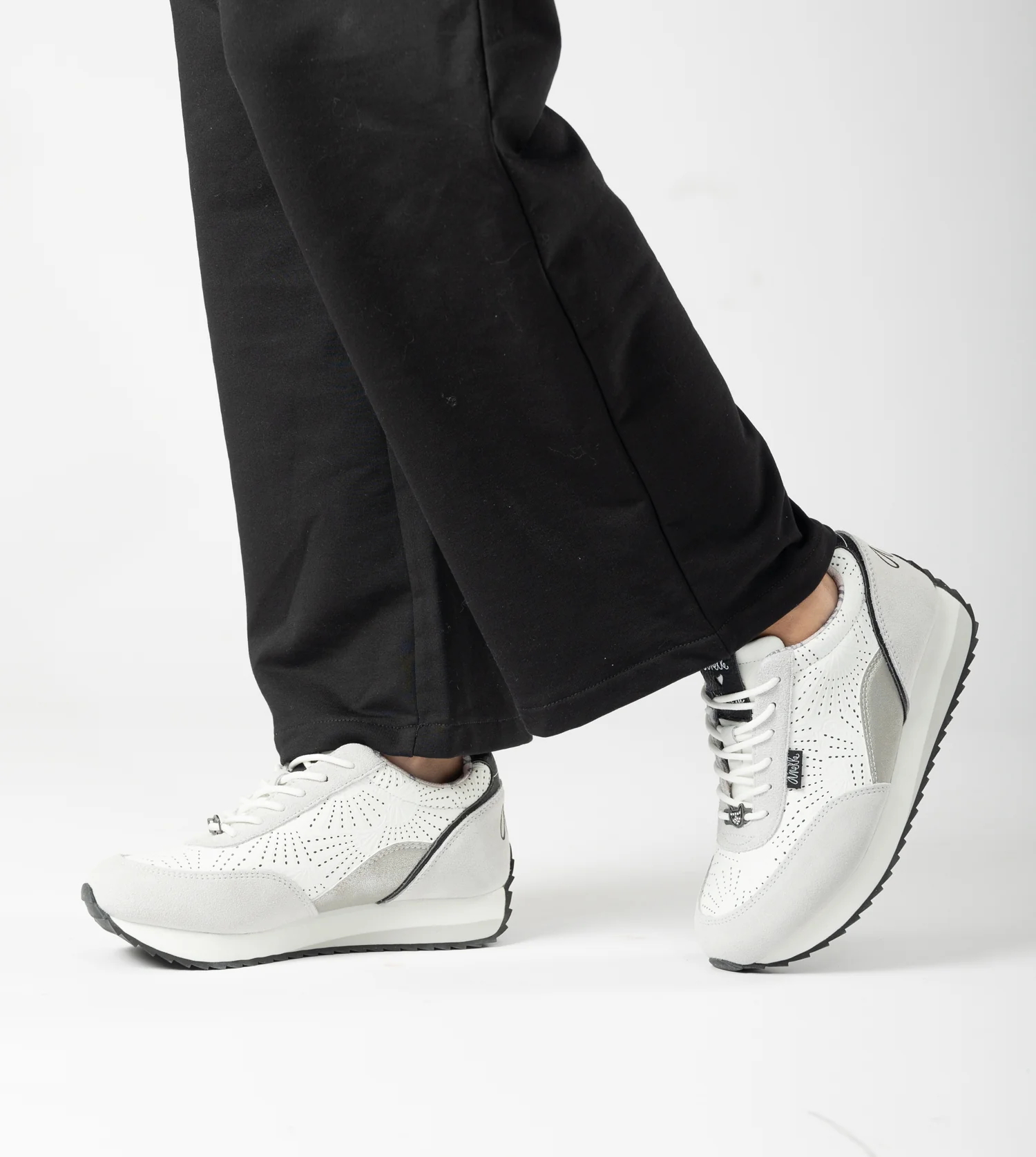 White Polka Dot Sneakers - Image 2