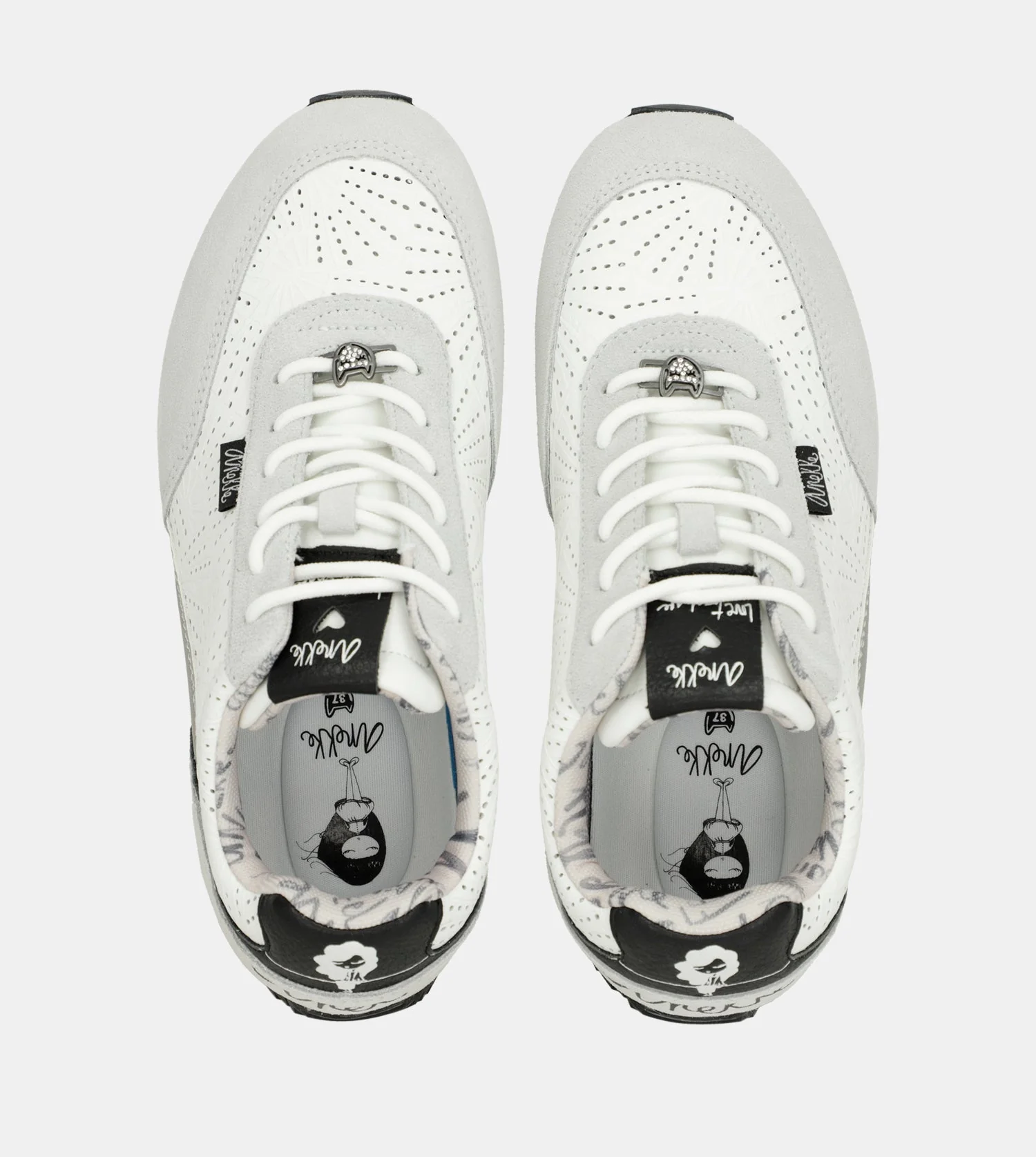 White Polka Dot Sneakers - Image 4