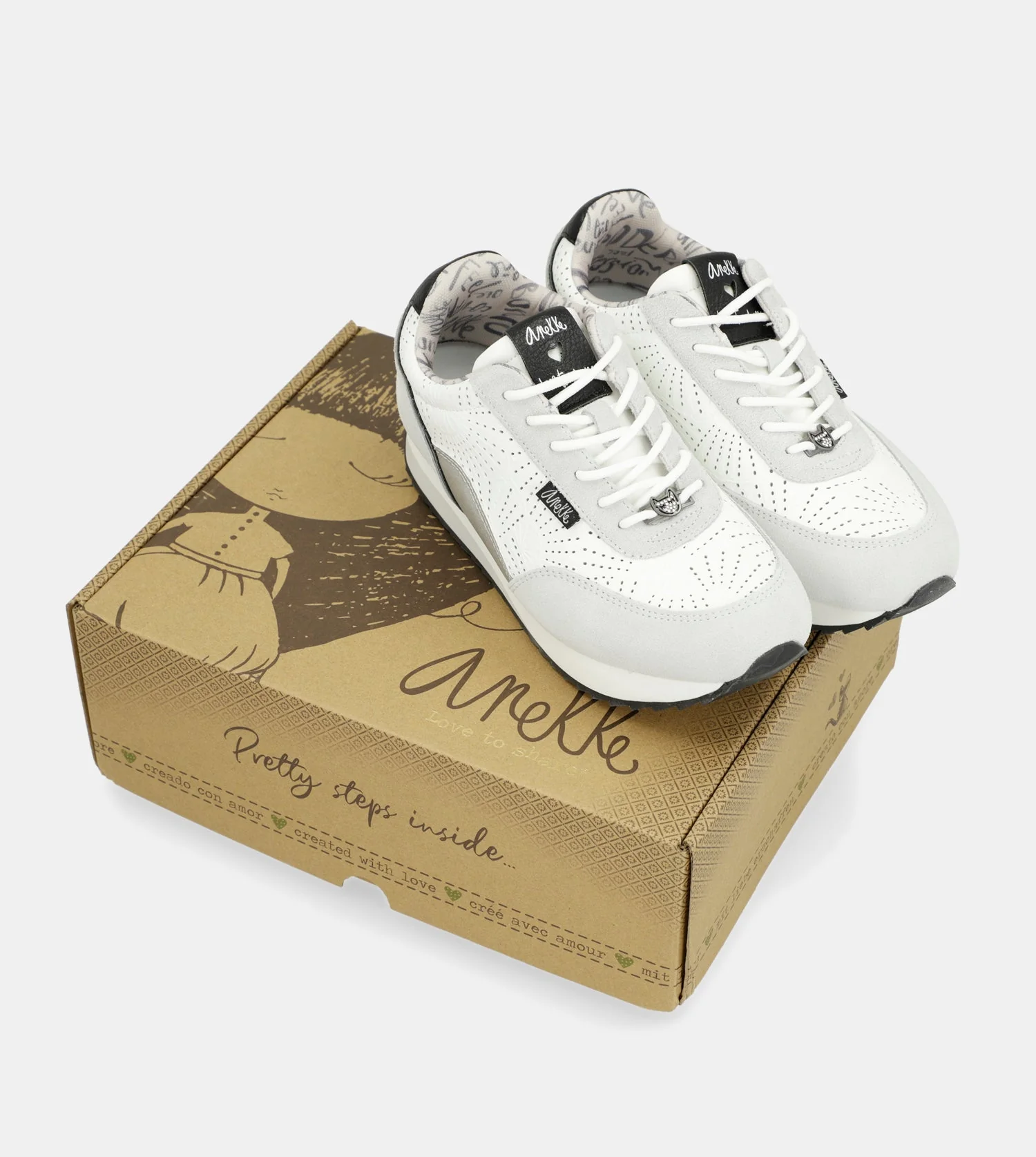 White Polka Dot Sneakers - Image 6