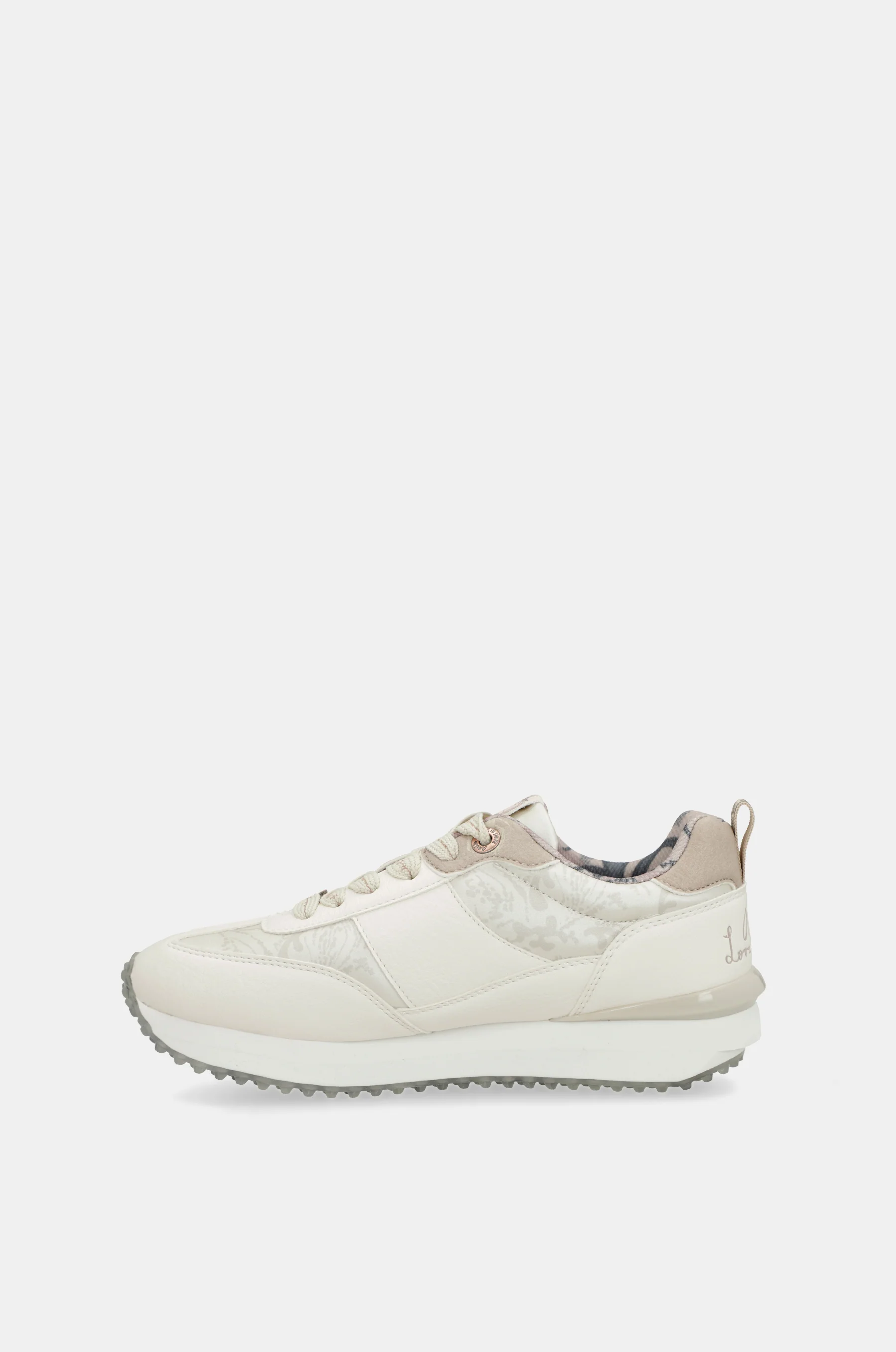 White sneakers with multicoloured sole - Image 5
