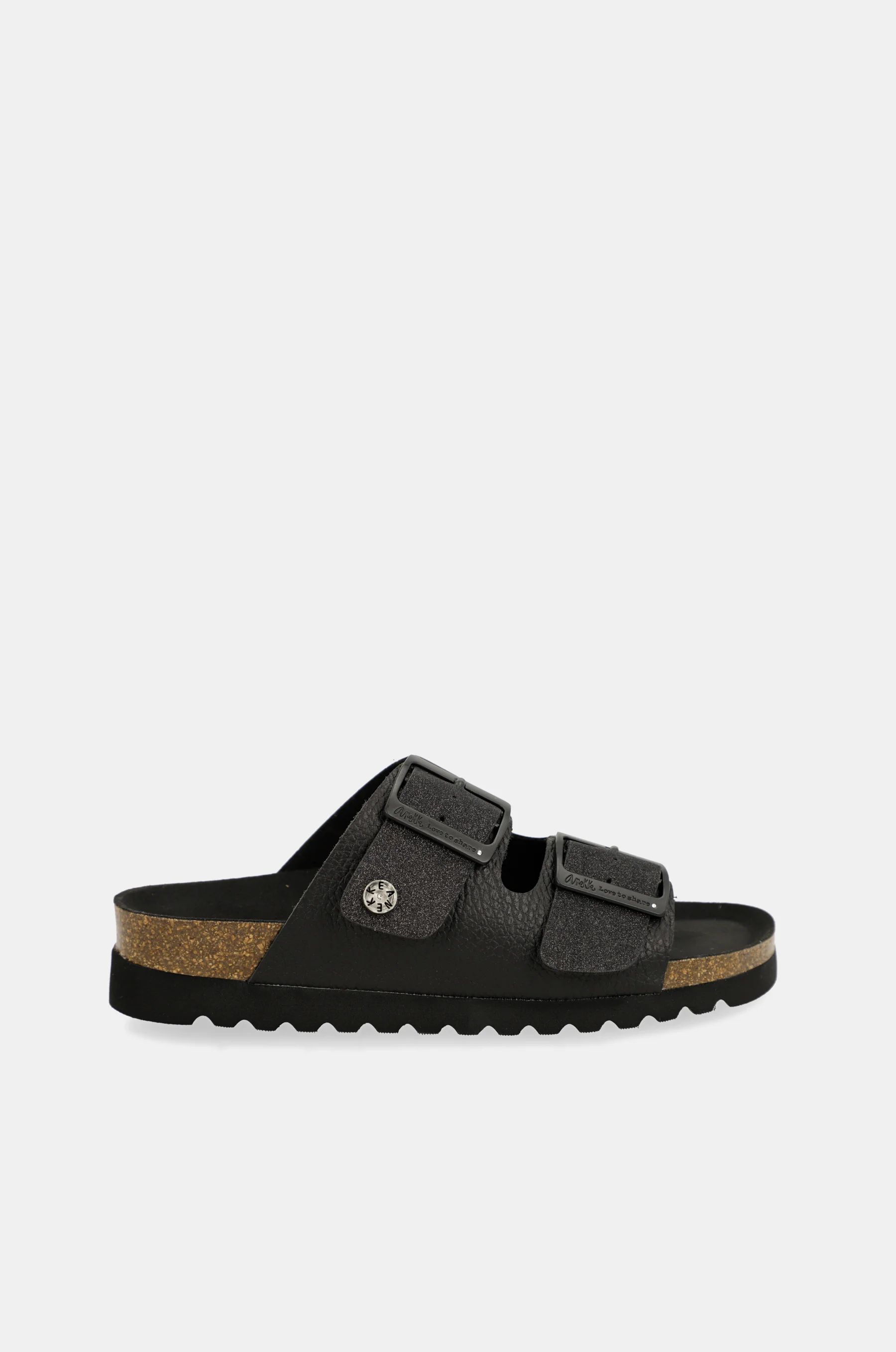 Women's black bio sandals