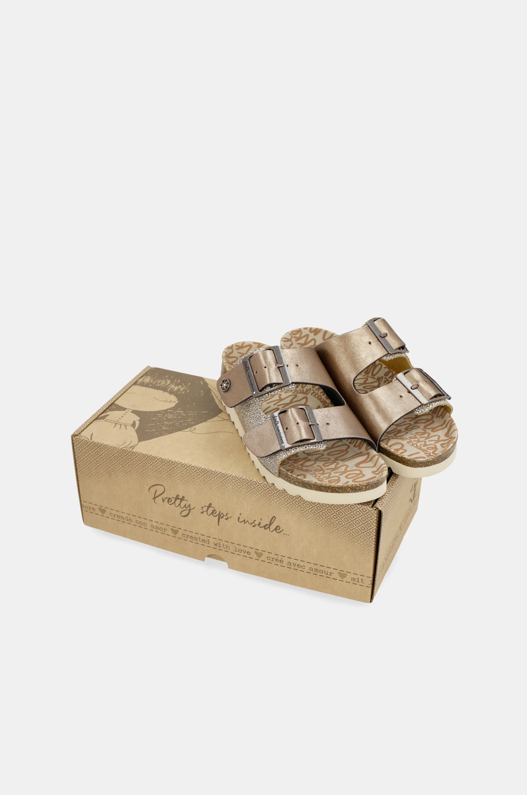 Women's bronze bio sandals - Image 8