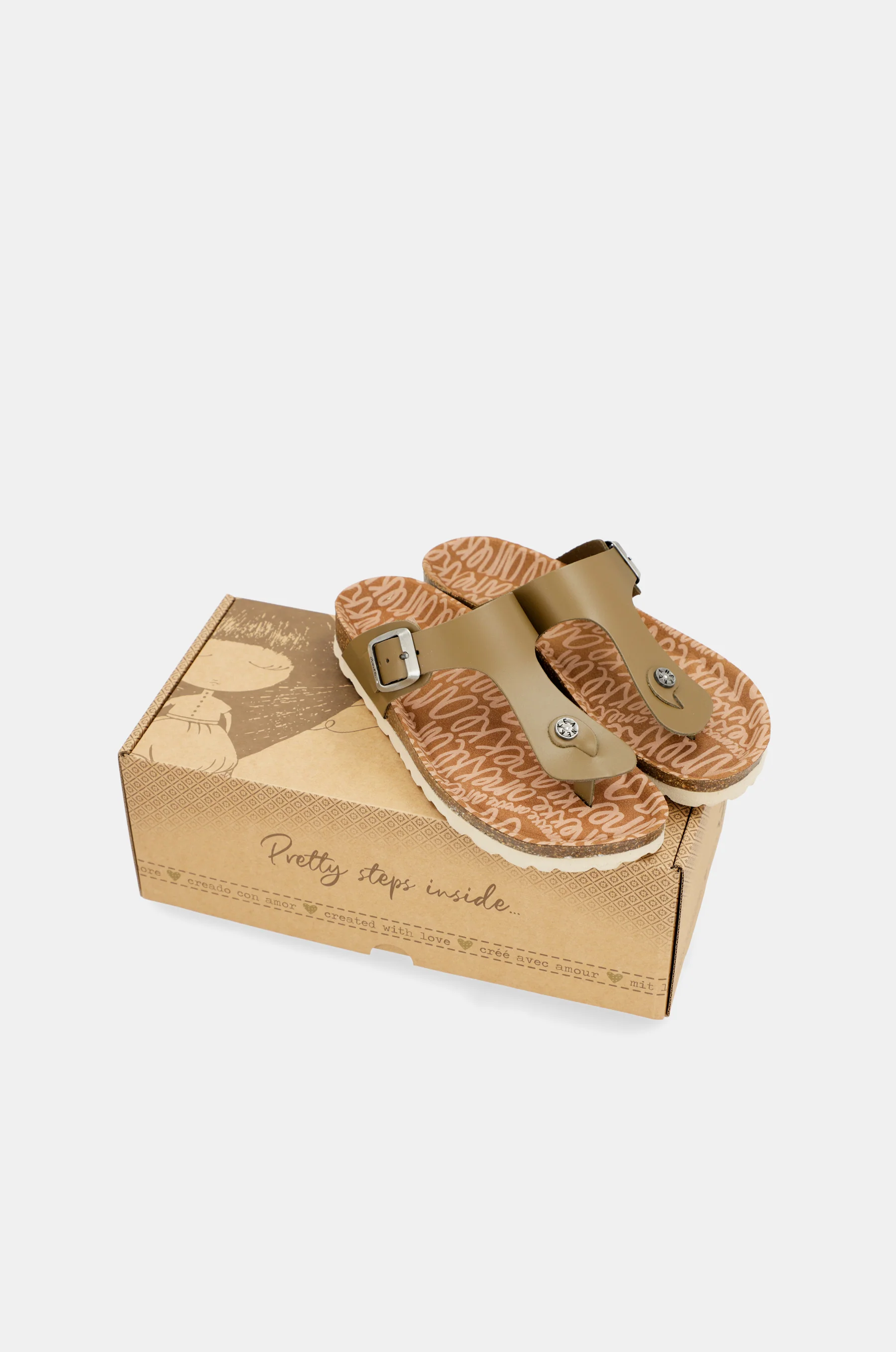 Women's green bio sandals - Image 2